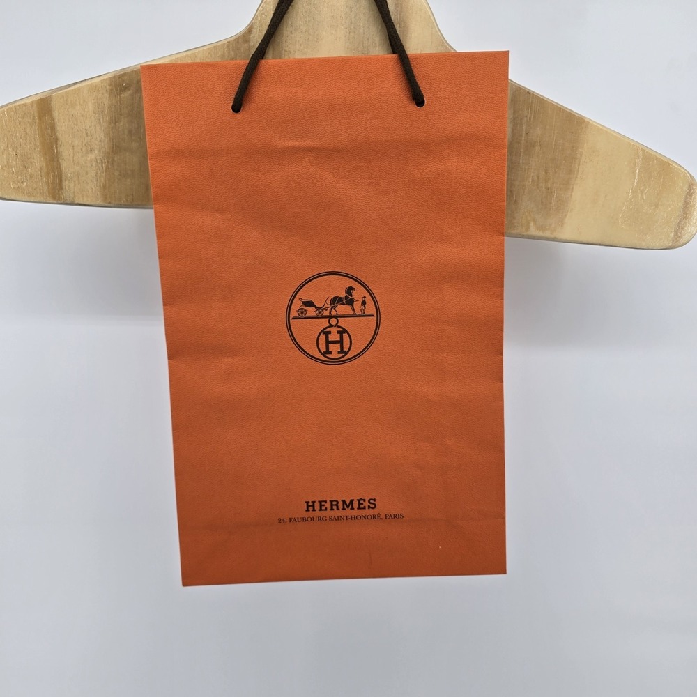 Hermes Empty‎ Orange Paris Medium Shopping Gift Paper Bag Authentic, 16.5"X 11"